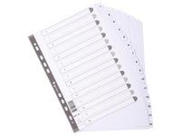 Bedrukte tabbladen geplastificeerde tabs 15-delig 1-15 A4 Wit karton