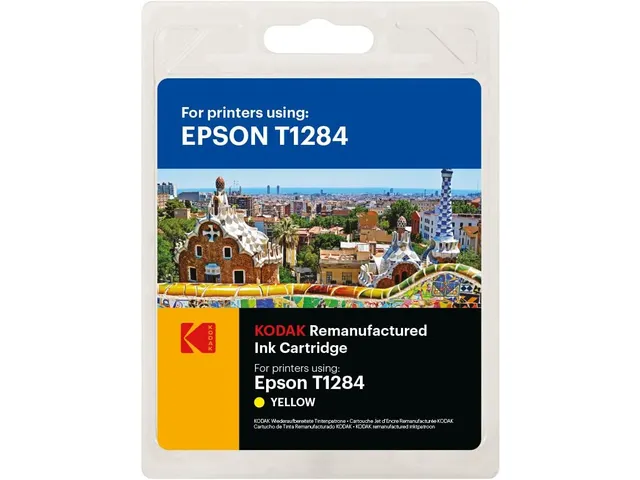 185E012804 Kodak Epson T1284 SX Inkt geel rebuilt 260pag Blister 3,5ml