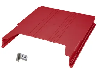 wandsorteerder,opbergvak,v. 34,HxBxD 42x262x302mm,plank(en) ABS,rood - 2