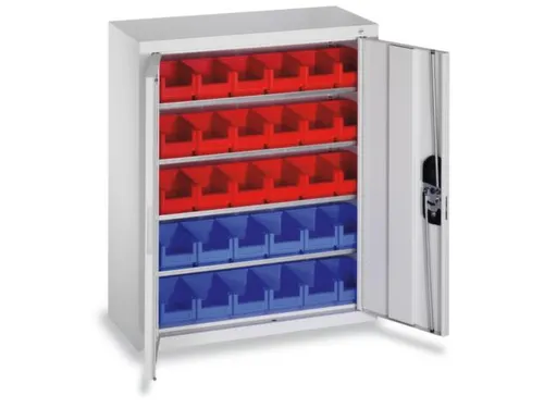 Stellingkast Staalplaat 1000x1000x420mm 4 Legborden 30 Magazijnbakken