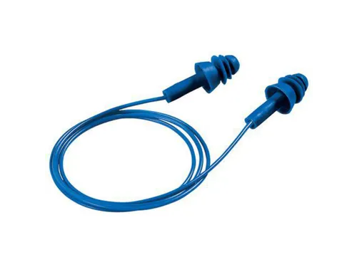Uvex Whisper+ Detec oordopjes met koord, SNR 27 dB, blauw, per 50 paar