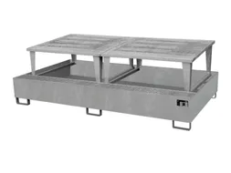 opvangbak,v. 2xIBC,opvangvol. 1000l,HxBxD 863x2650x1460mm