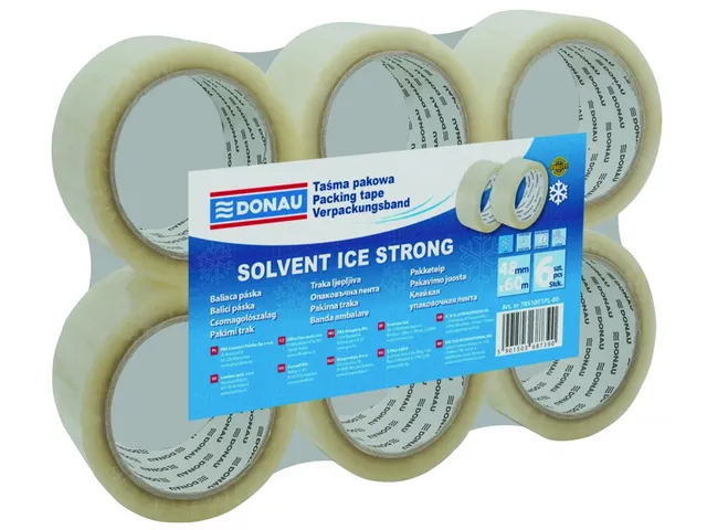 Donau Solvent verpakkingstape PP 48mmx60m 42 micron transparant