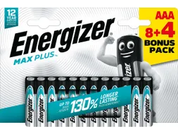 batterijen Max plus AAA, blister van 8+4