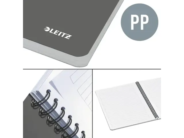 Notitieboek Leitz Office A5 lijn 180pag grijs