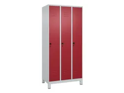 locker,HxBxD 1950x900x500mm,3vak,vak B 300mm,draaigrendel,voeten