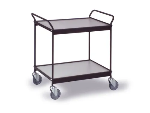 Tafelwagen Draagverm. 150kg Laadvl. Lxb 785x500mm 2 Etages Diepzwart