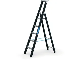 Zwaarlastladder Aluminium Boom L 2 15M 5Sporten Bordes H 1 33M - 3