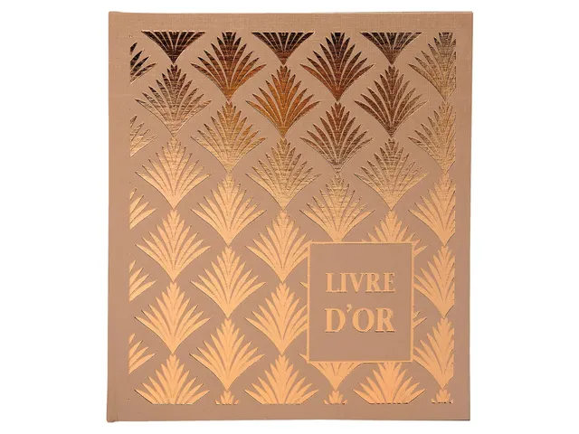 Livre d'or 140 pages tranche or - Format 21x19cm - PALMYRE - Visuels a