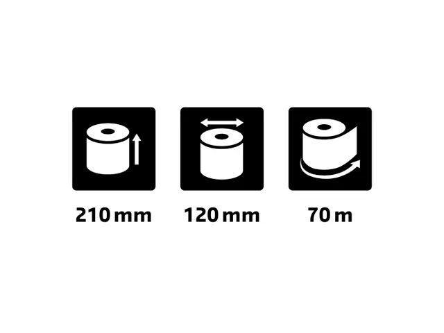 Rol Telex 210x120x25x70 2 lagen chemisch zelfkopiërend 57 Gram Wit