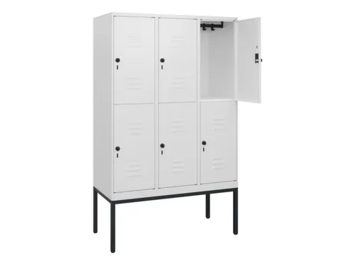 dubbeldekse locker,HxBxD 1950x1200x500mm,3x2vak.,vak B 400mm