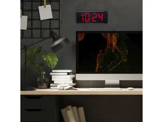 Tafel/wandklok NeXtime Digital Clock Red 27,2x10,8cm - 5