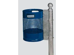 Afvalbak 30 liter H x Ø 460x330mm draadgaaswand staal blauw