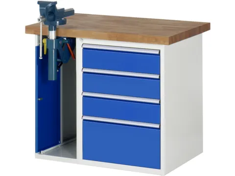 werkbank,HxBxD 890x1000x700mm,beukblad,draagverm. 750kg,2containers