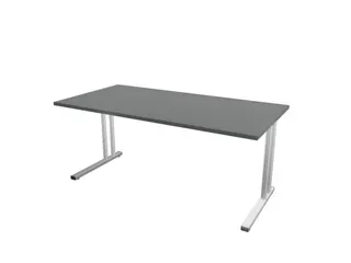 In hoogte verstelbaar bureau,HxBxD 720-840x1600x800mm,MS-donkergrijs - 2