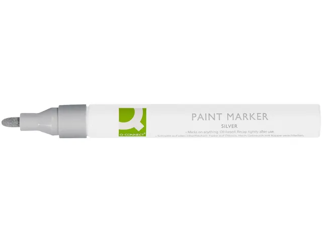 Marqueur peinture à base d'huile Q-CONNECT pointe ronde 2-3mm argent