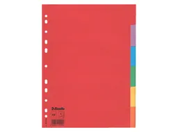 Tabbladen Esselte A4 11-gaats Karton 6-delig Blanco Tabs Kleur