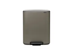 Afvalbak Bo Pedaalemmer 2x30 Liter Grijs