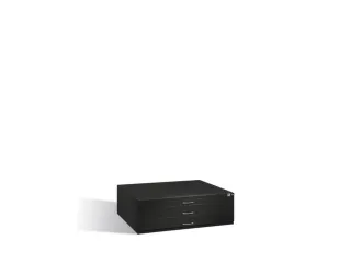 tekeningenkast,HxBxD 420x1350x960mm,romp RAL7021,front RAL3003 - 1